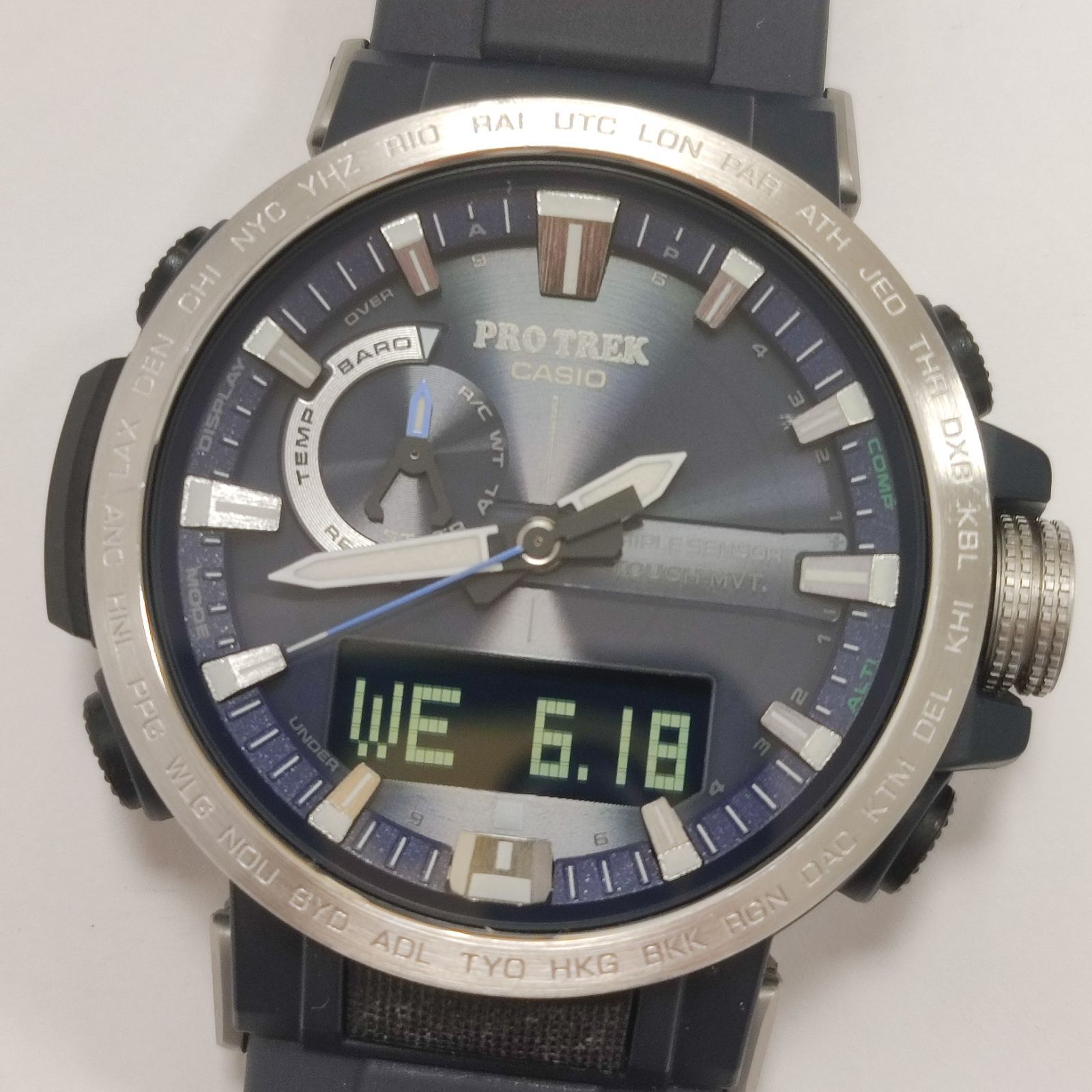 カシオ プロトレック クライマーライン 電波ソーラー PRW-60 メンズ ブルー CASIO PRO TREK