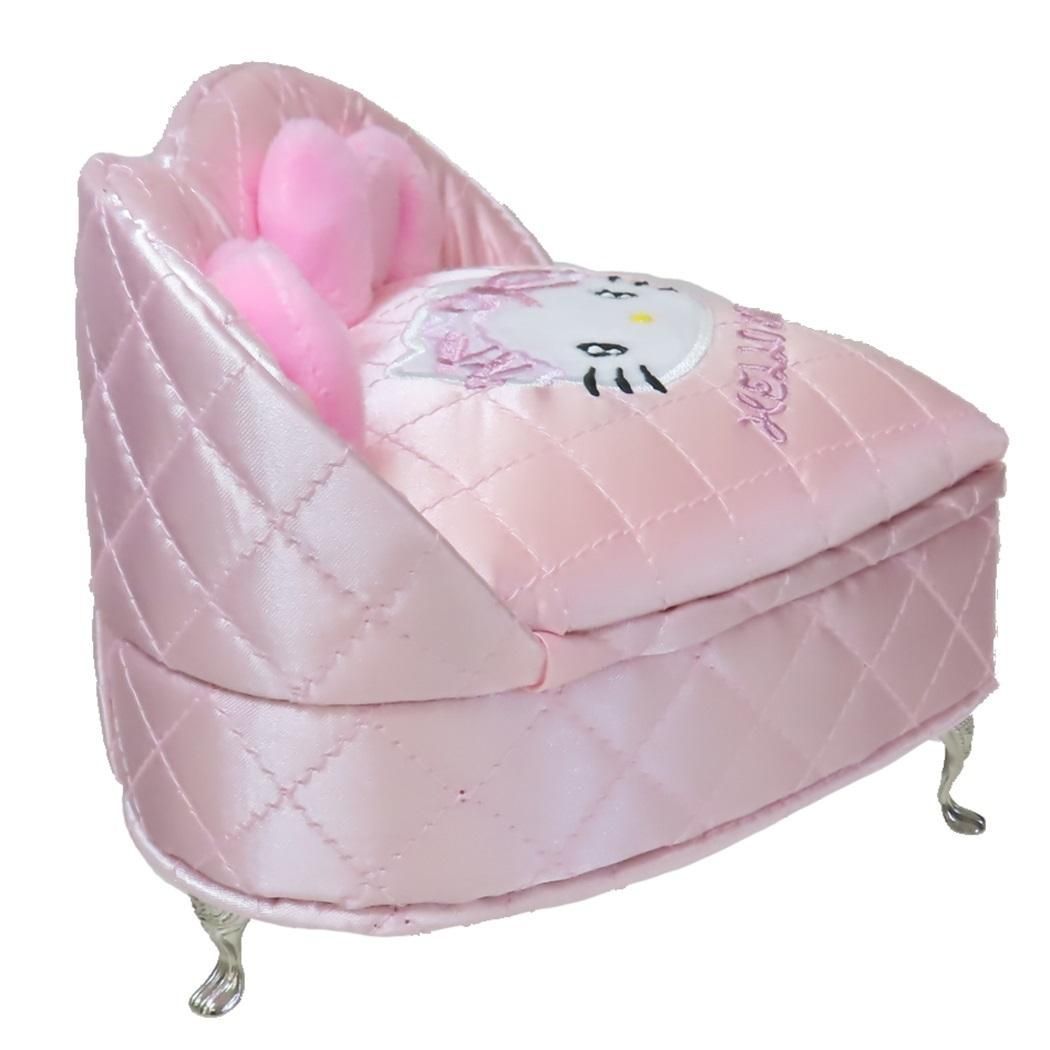 ハローキティ アクセサリー収納 アクセサリーケース ピンクキルト