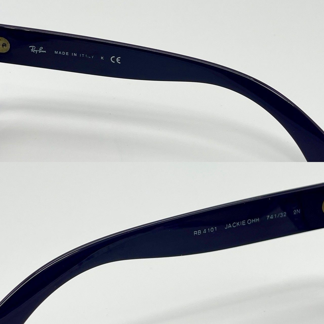 レイバン ジャッキーオー パープル グレー サングラス ロゴ 美品 70914  