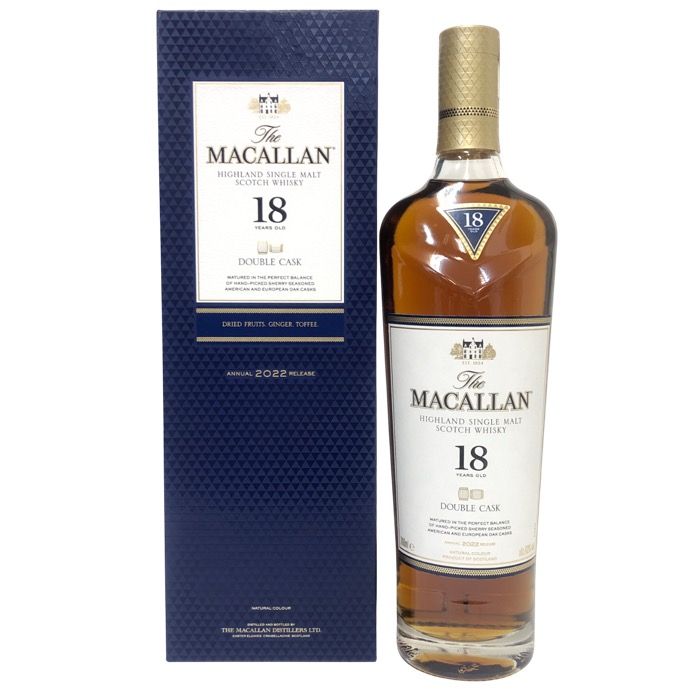 The Macallan ザ マッカラン 18年 未開栓 700ml 43度 ダブルカスク スペイサイドモルト シングルモルト スコッチ 2025リリース ウイスキー