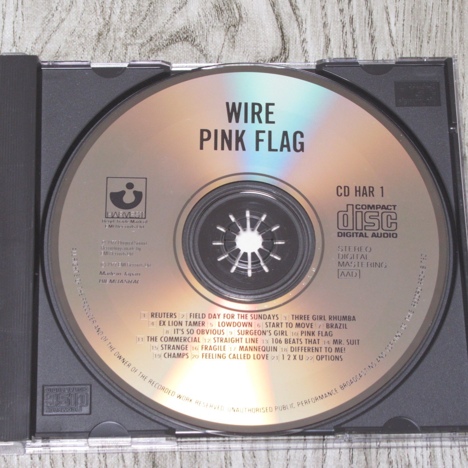 CD WIRE PINK FLAG MADE IN UK CD HAR 1 盤：日本プレス（MADE IN