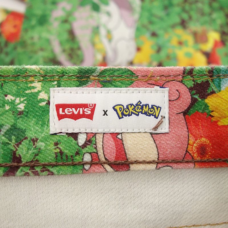  リーバイス LEVIS Pokemon ポケモン 25周年記念 デニムパンツ グリーン系マルチ サイズ メンズ30 32 その他 パンツ