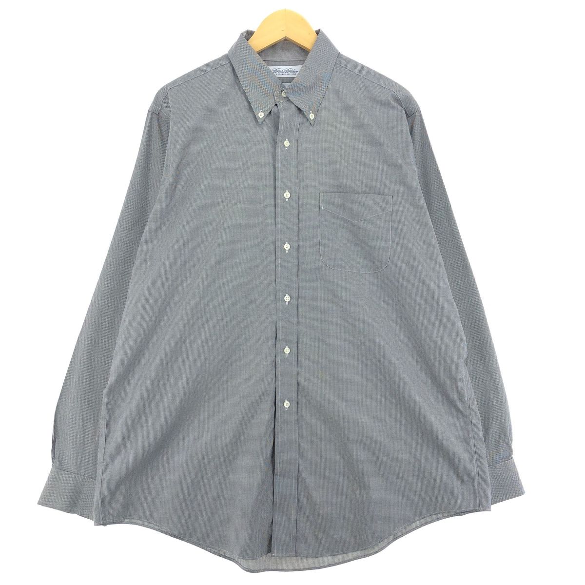 古着 ブルックスブラザーズ Brooks Brothers Est.1818 千鳥格子柄 長袖 ボタンダウンシャツ メンズL/eaa441809