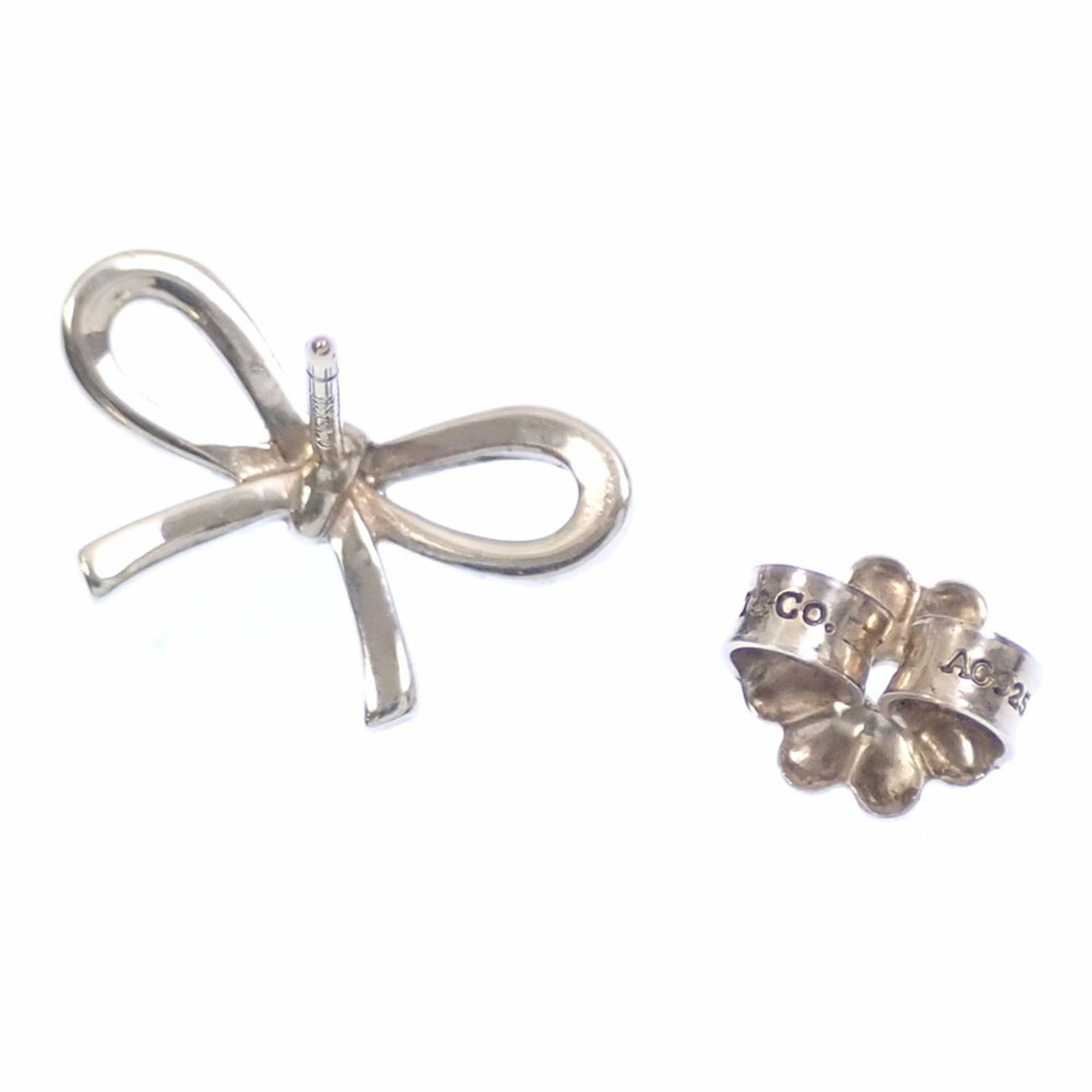 大割引を提供しています。 ティファニー Tiffany ティファニー リボン ボウ ピアス レディース SV925 1.3.g シルバー A6051196 低価格!