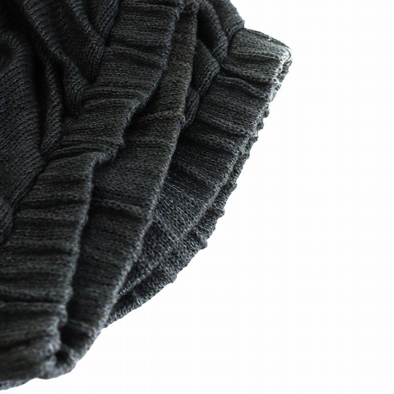 ブルネロクチネリ BRUNELLO CUCINELLI ニット セーター ロング丈 5分袖 ドルマンスリーブ スパンコール 麻 リネン シルク混 絹 M 黒 ブルネロクチネリ BRUNELLO CUCINELLI ニット セーター ロング丈