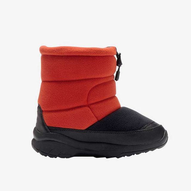  種類9 SK 21 ザ ノース フェイス THE NORTH FACE ブーツ キッズ ヌプシ ブーティ VII ポーラーテック K NSE BOOT PLT ウィンターブーツ ニットフリース スノーブーツ 子ども 長靴 オレンジ ネ ベビーブーツ ブーティ ベビーシューズ
