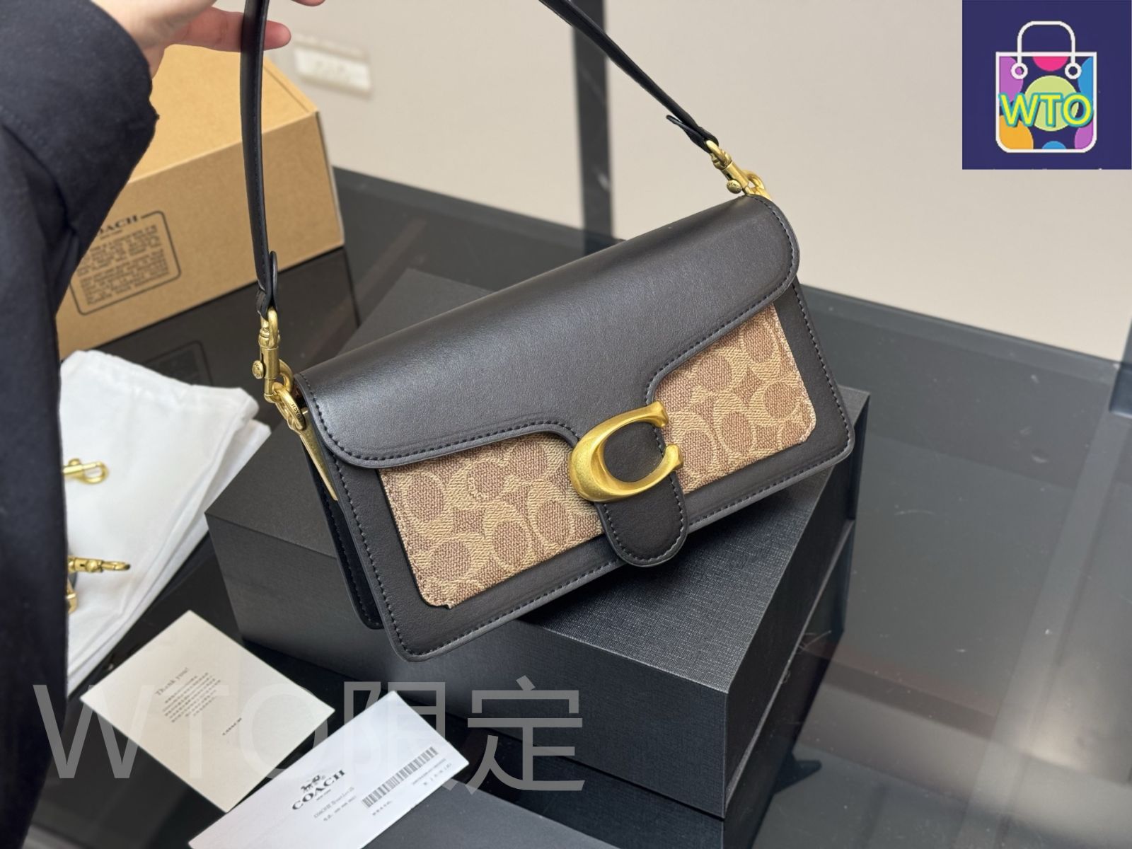 今日 Coach Tabby ワインレッド レザー ショルダーバッグ-WTO輸入2