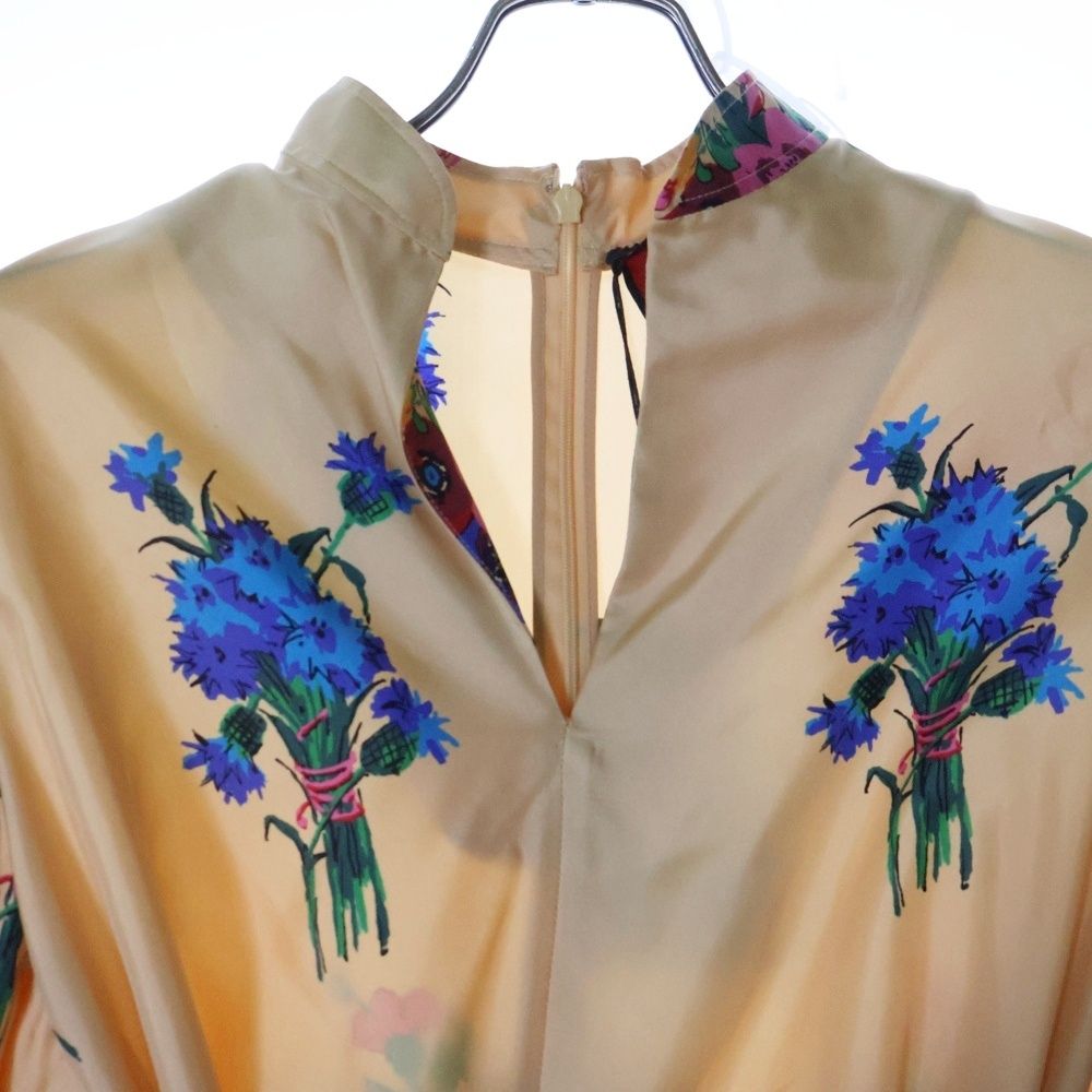 GUCCI 花柄 チュニック 腕見せ 長袖 シルク GUCCI 花柄 チュニック 腕見せ 長袖 シルク