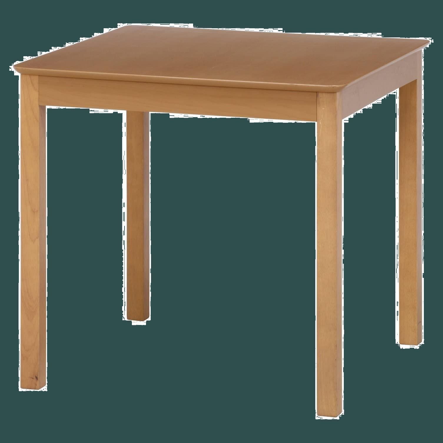 新着商品 2人用 幅75×奥行75×高さ71㎝ ナチュラル 食卓 ダイニングテーブル テーブル 木目調 脚部のみ天然木 不二貿易 組み立て モルト 93003