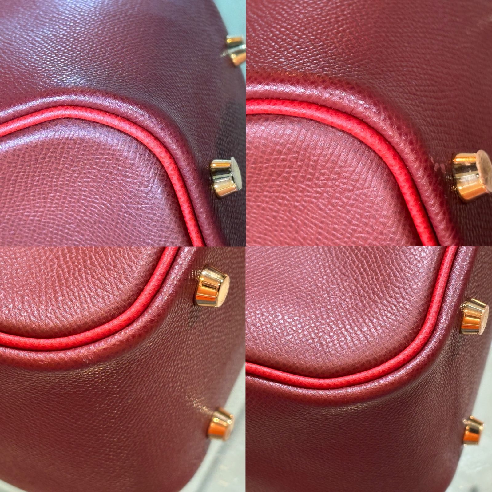 ΩTK2137 HERMES エルメス プリュム32 ハンドバッグ ヴォ―エプソン 