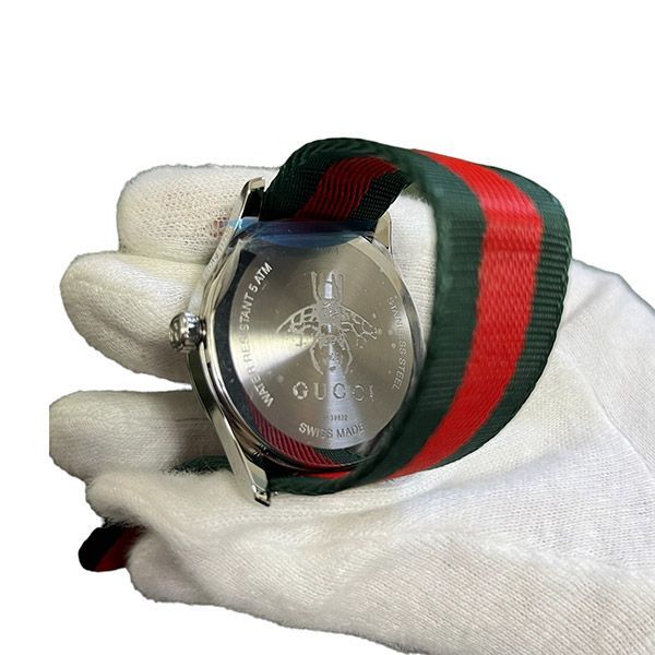 新品】GUCCI 銀蜂 腕時計 レッド グリーン - メルカリ