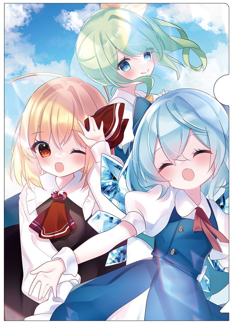 東方project チルノ　だいちゃん　水着　美少女　クリアファイル　VY52 東方クリアファイル 大妖精＆チルノ＆ルーミア6 -AbsoluteZero
