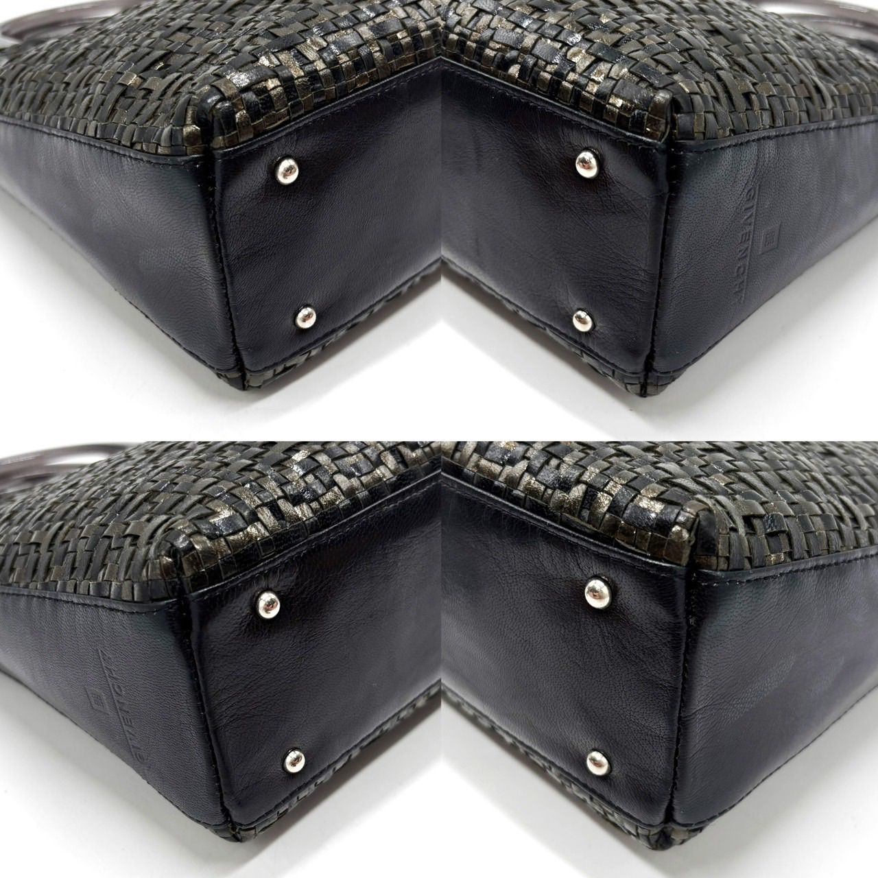 GIVENCHY ジバンシー ハンドバッグ レザー GIVENCHY ジバンシー ロゴ金具 2WAY ハンドバッグ レザー