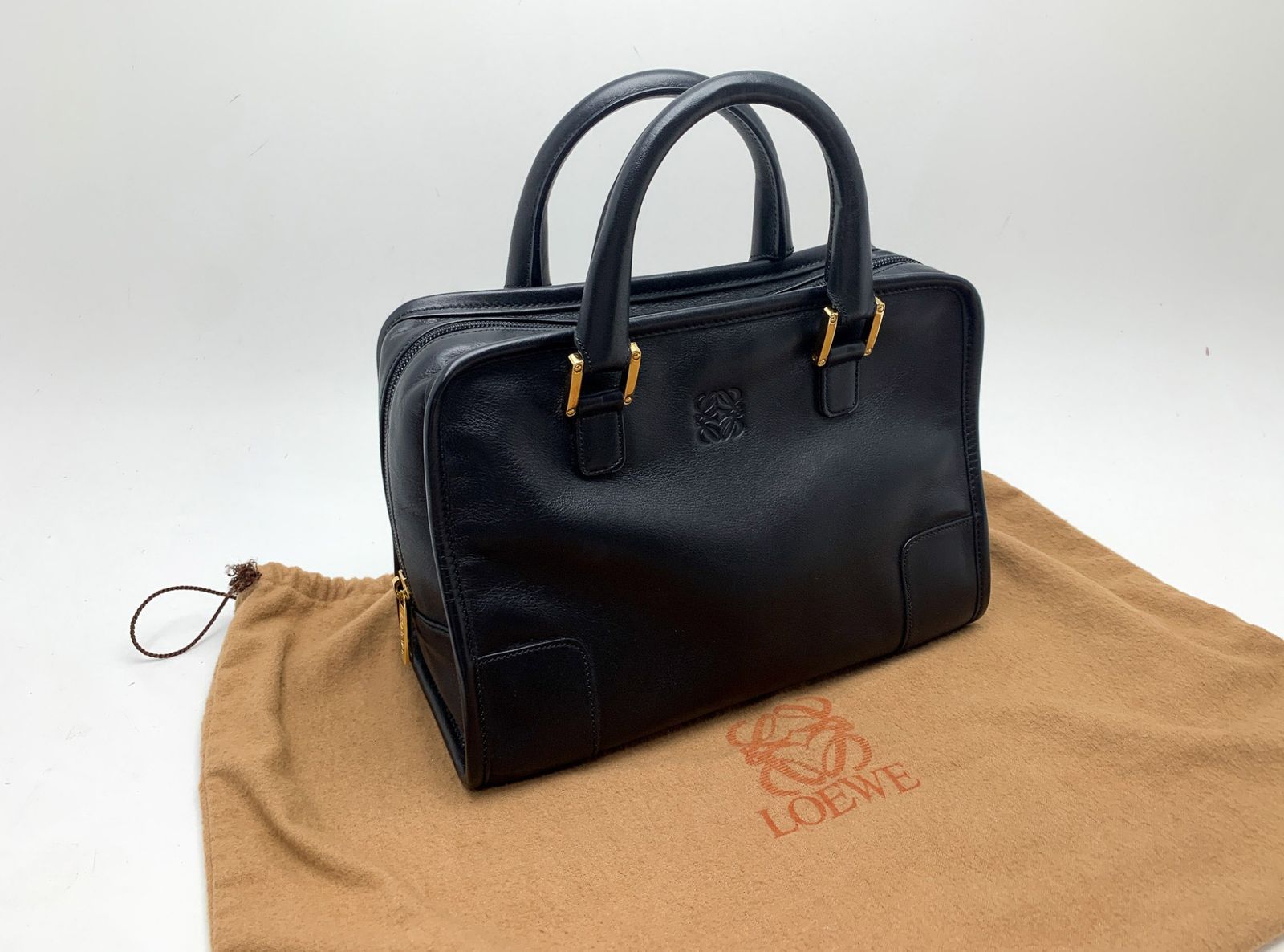 LOEWE ロエベ ブラック 黒 アナグラム アマソナ28バッグ ハンドバッグ