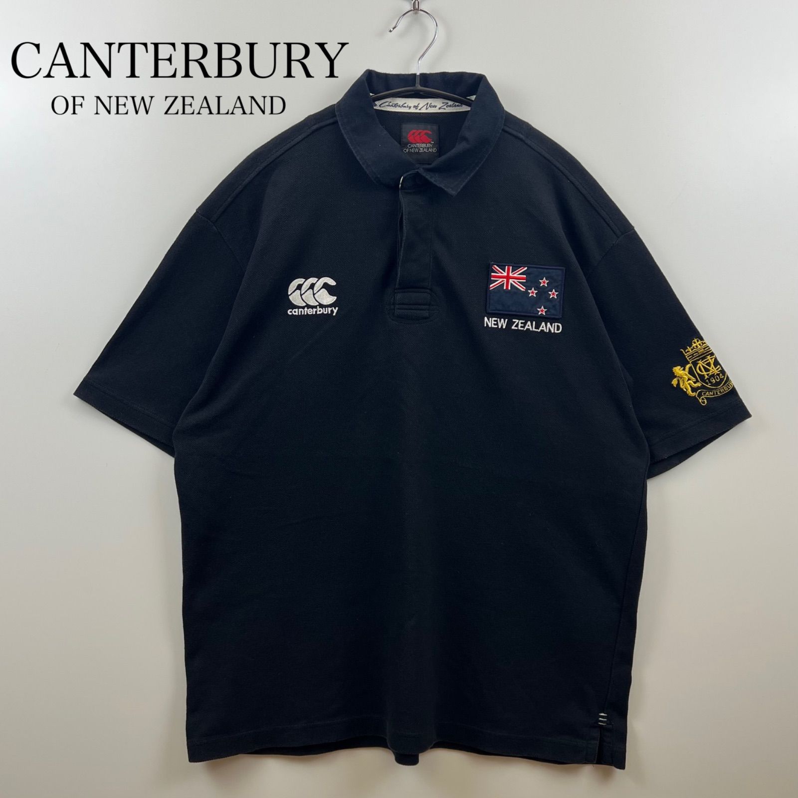 CANTERBURY NEW ZEALAND patch S/S polo shirts 3L カンタベリー