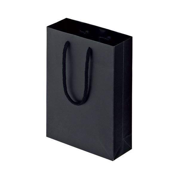 まとめ TANOSEE マットコート手提げ袋 SS ヨコ180×タテ250×マチ幅70mm ブラック 1パック 10枚 ×5セット