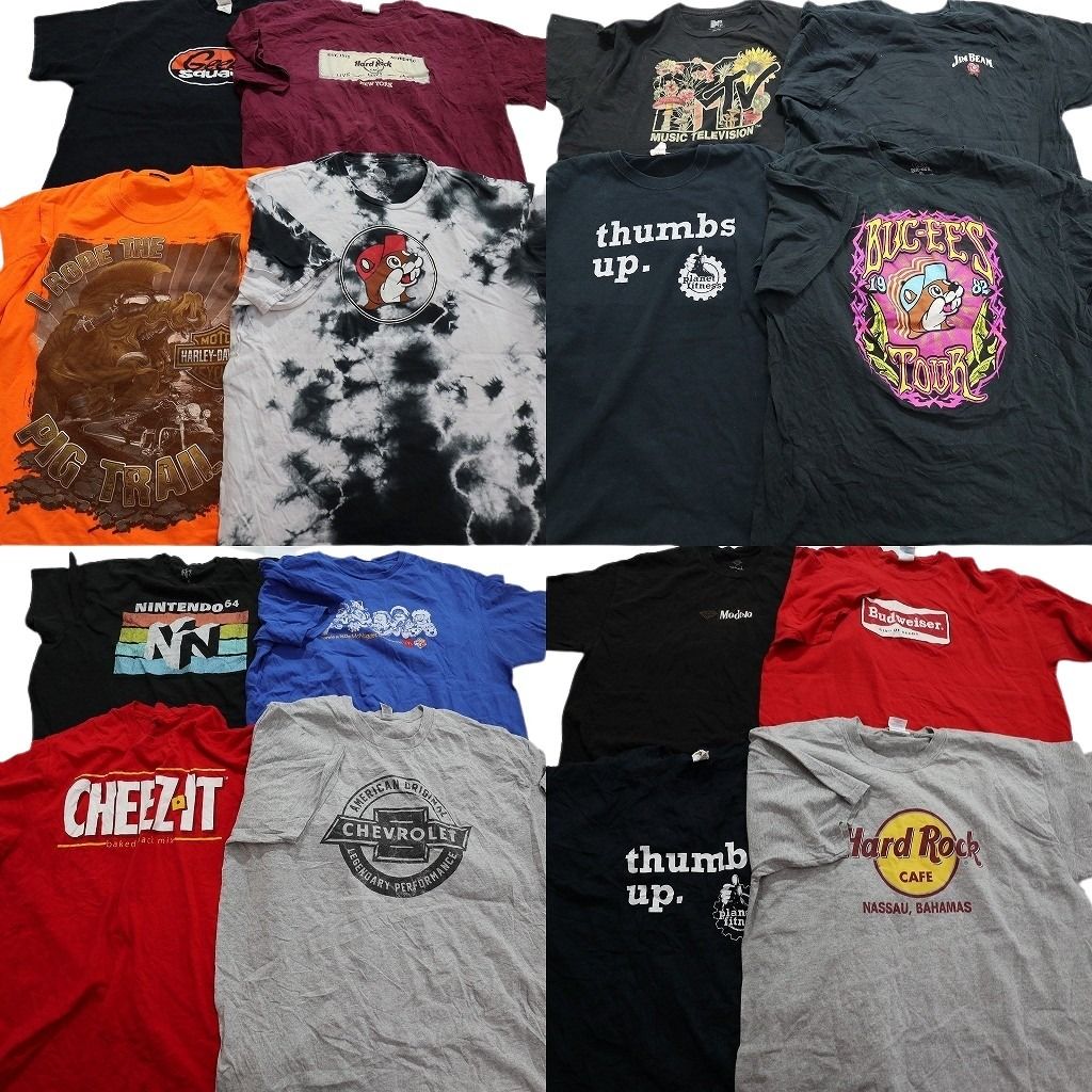 古着卸 有名企業 半袖Tシャツ 16枚セット メンズ XL ハーレーダビットソン バッキーズ ハードロックカフェ 古着 NA2734