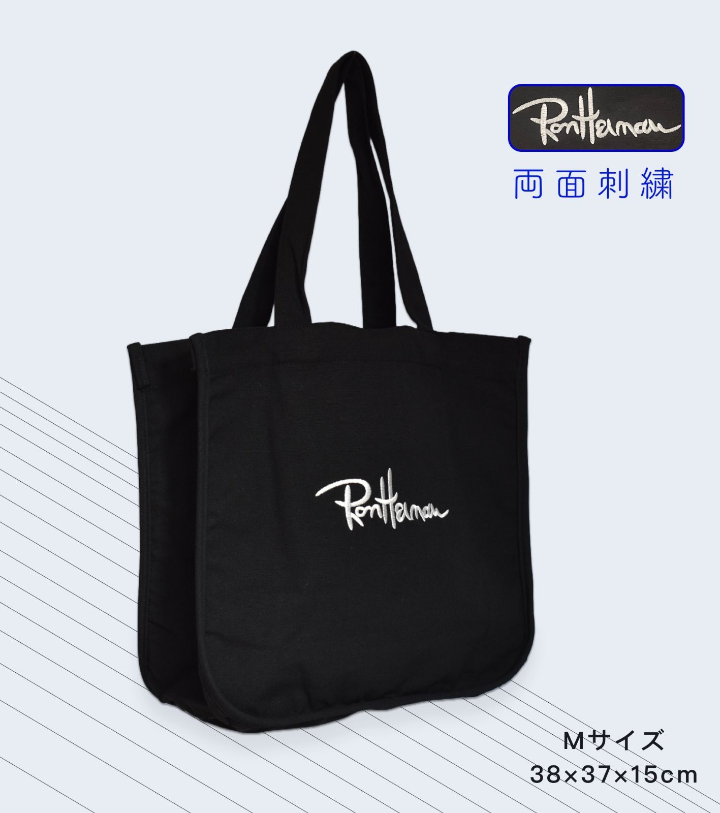 ロンハーマン ロゴ入り トートバッグ M新品未使用 Ron Herman ロンハーマン トートバッグ totebag キャンバス 人気