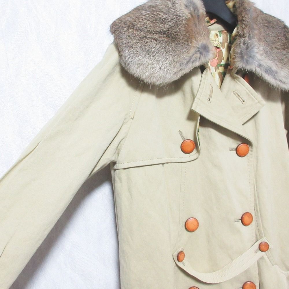 良品 leur logette ルールロジェット ラビット ファー ダブルブレスト