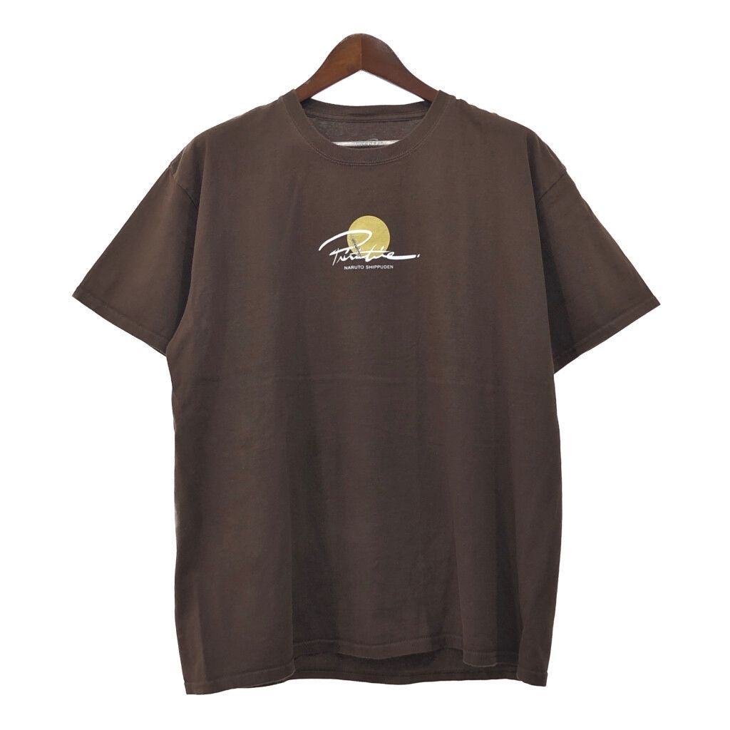 NARUTO Shippuden ナルト疾風伝 うちはイタチ 半袖Ｔシャツ アニメ キャラクター ブラウン メンズ XL 古着 U2496