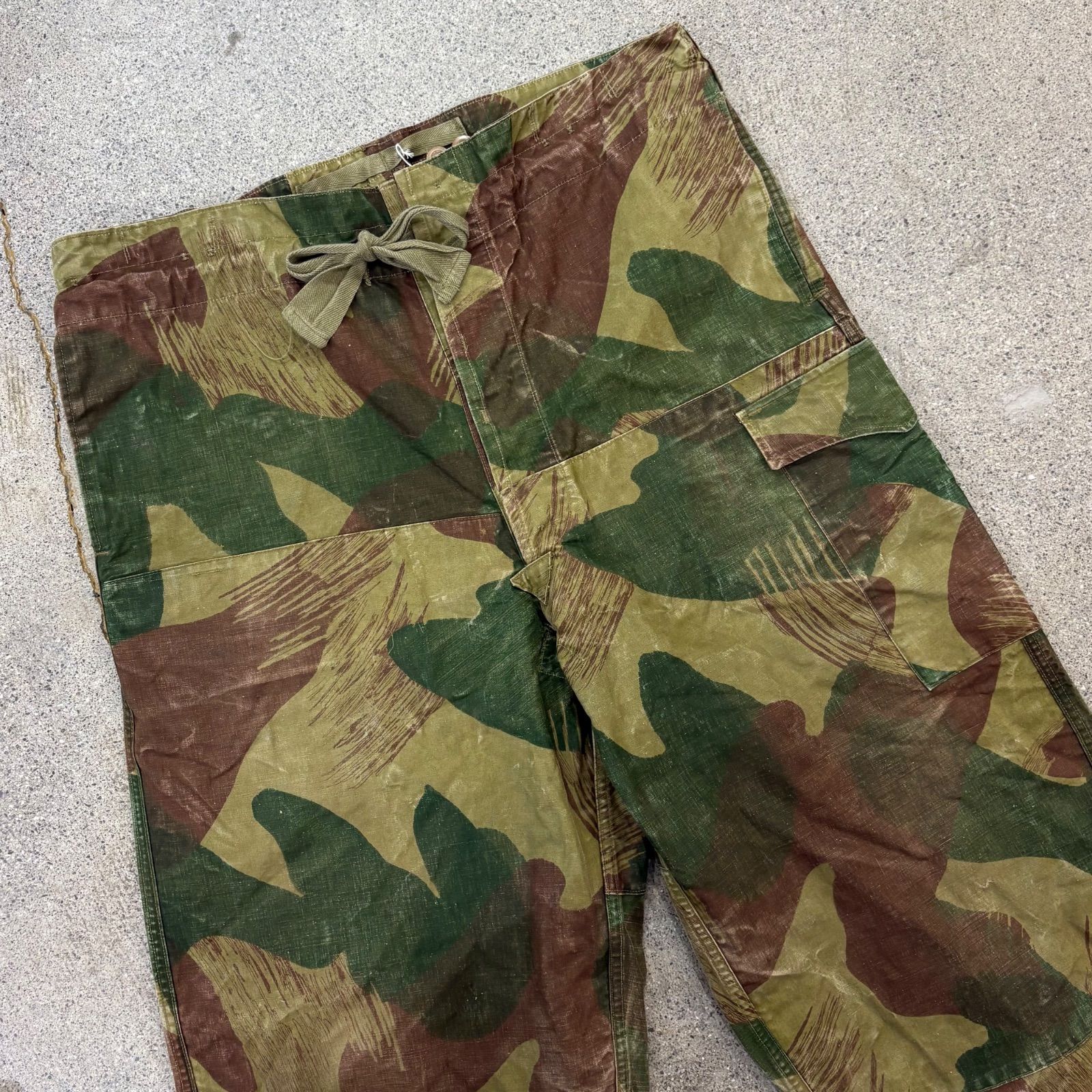 Military】50s Belgian Military Brush Stroke Camo W〜38 L29.5 