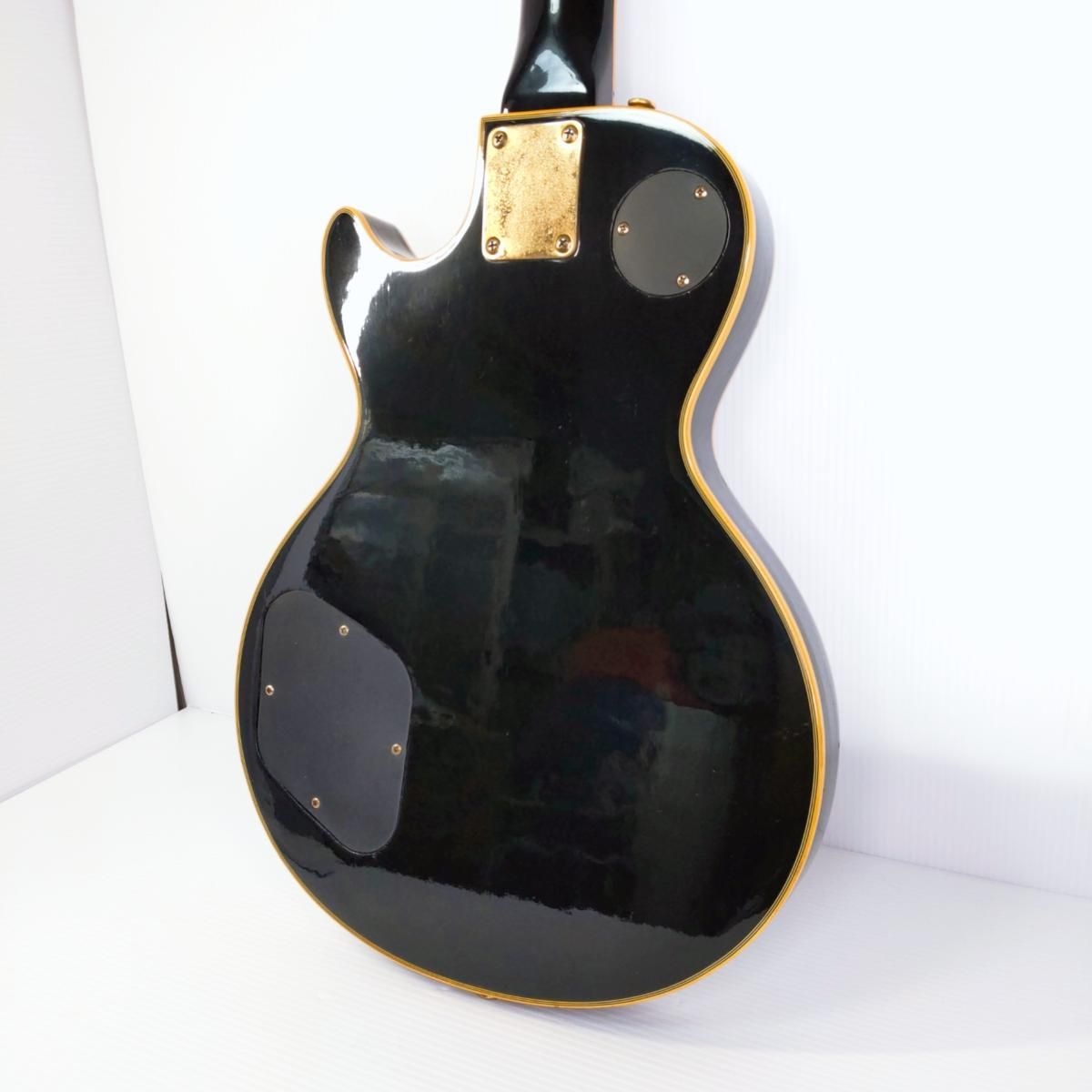 中古品】juno エレキギター レスポールタイプ ブラック本体のみ