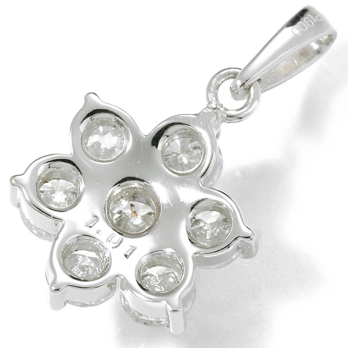ダイヤモンド 1.01ct プラチナ Pt900 花モチーフ ペンダントトップ SI 