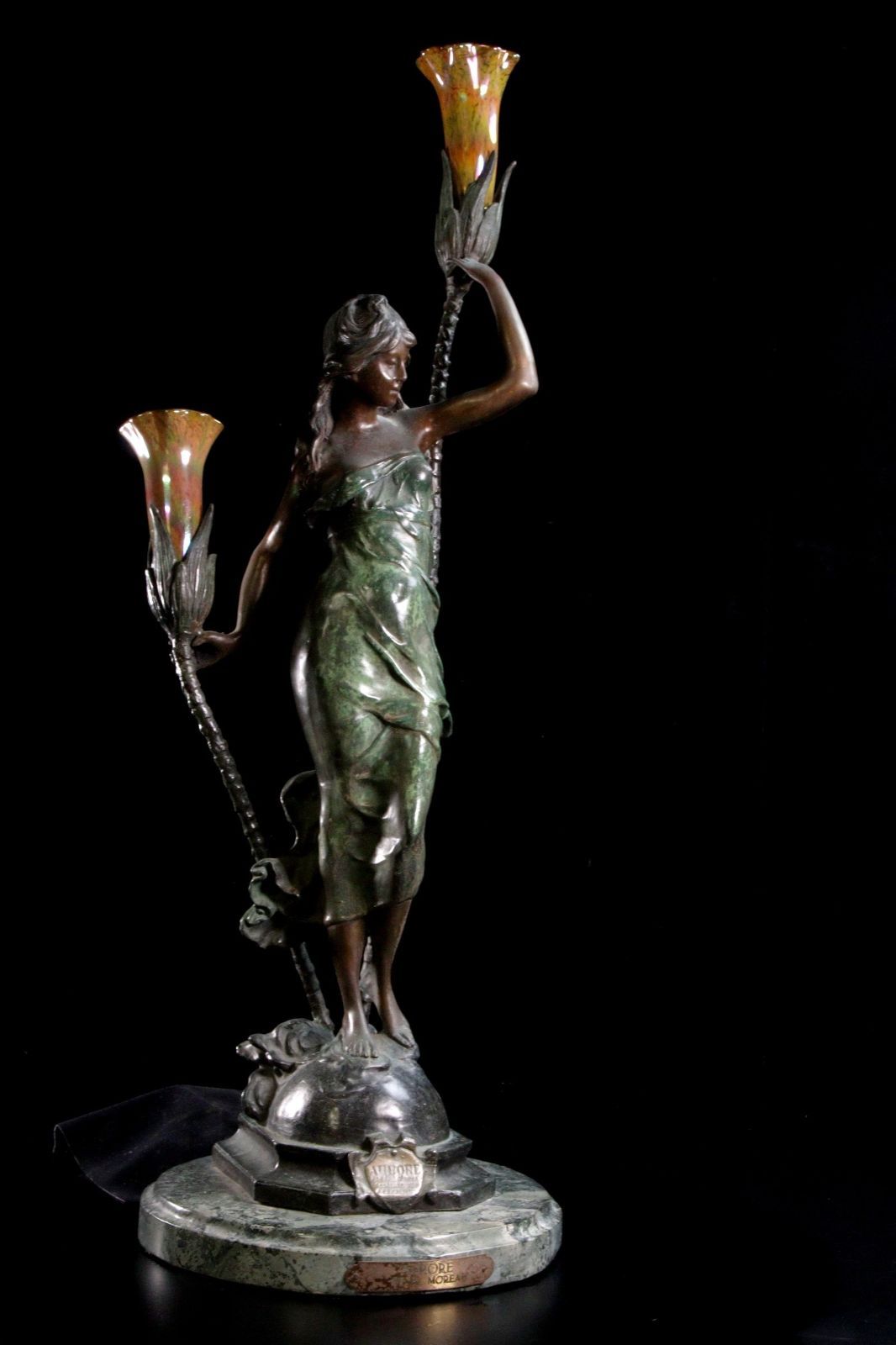 根付 桃を持つ福禄寿 寿老人 福神 木彫り 手彫 在銘あり 根付 桃