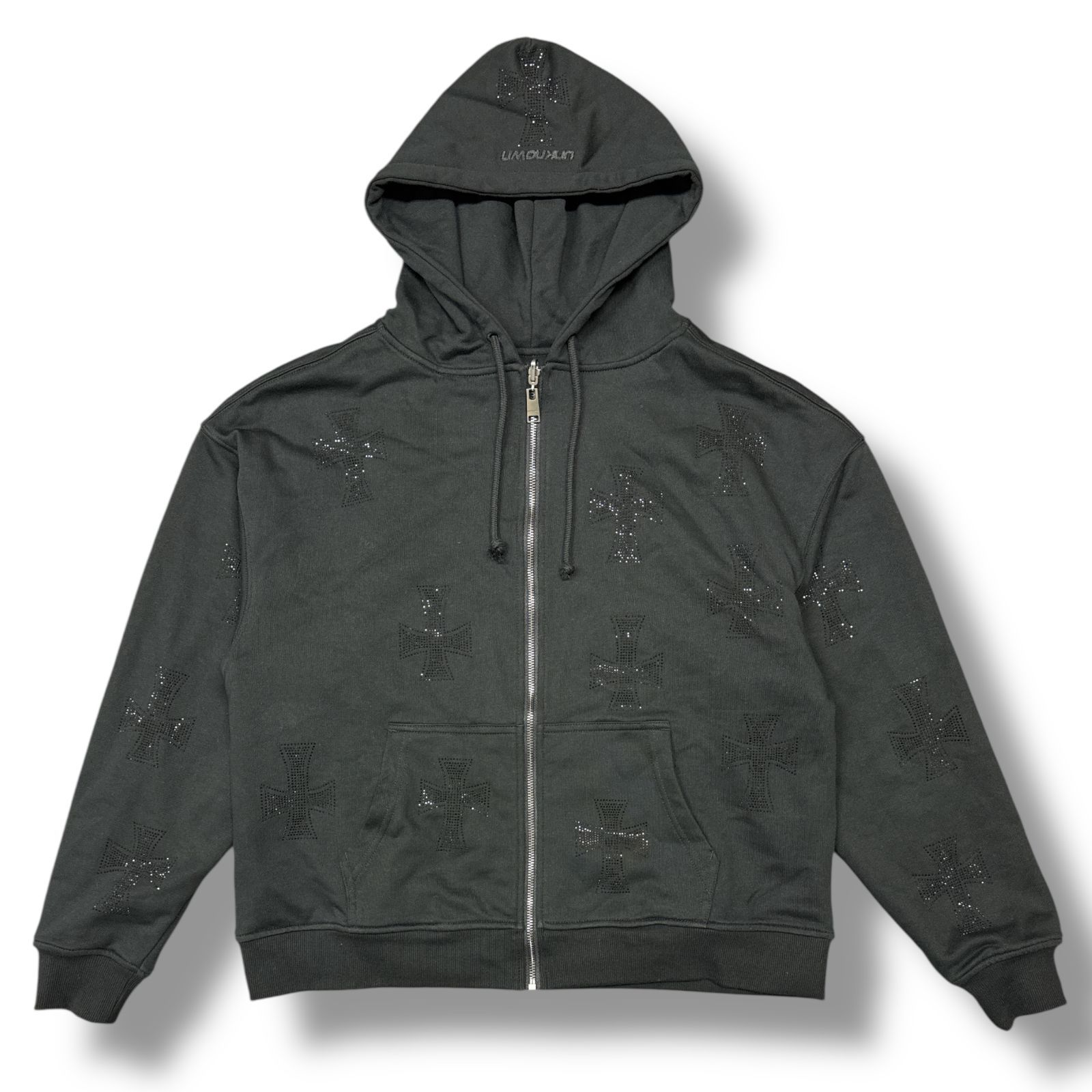 参考上代27500円 UNKNOWN LONDON CROSS REVERSIBLE ZIP HOODIE