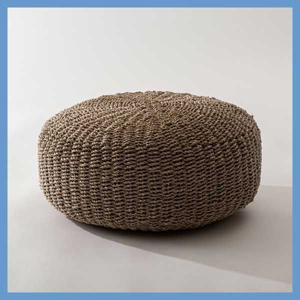 パンダンリーフ のクッションスツール ラウンド No.005 W60×D60×H30cm
