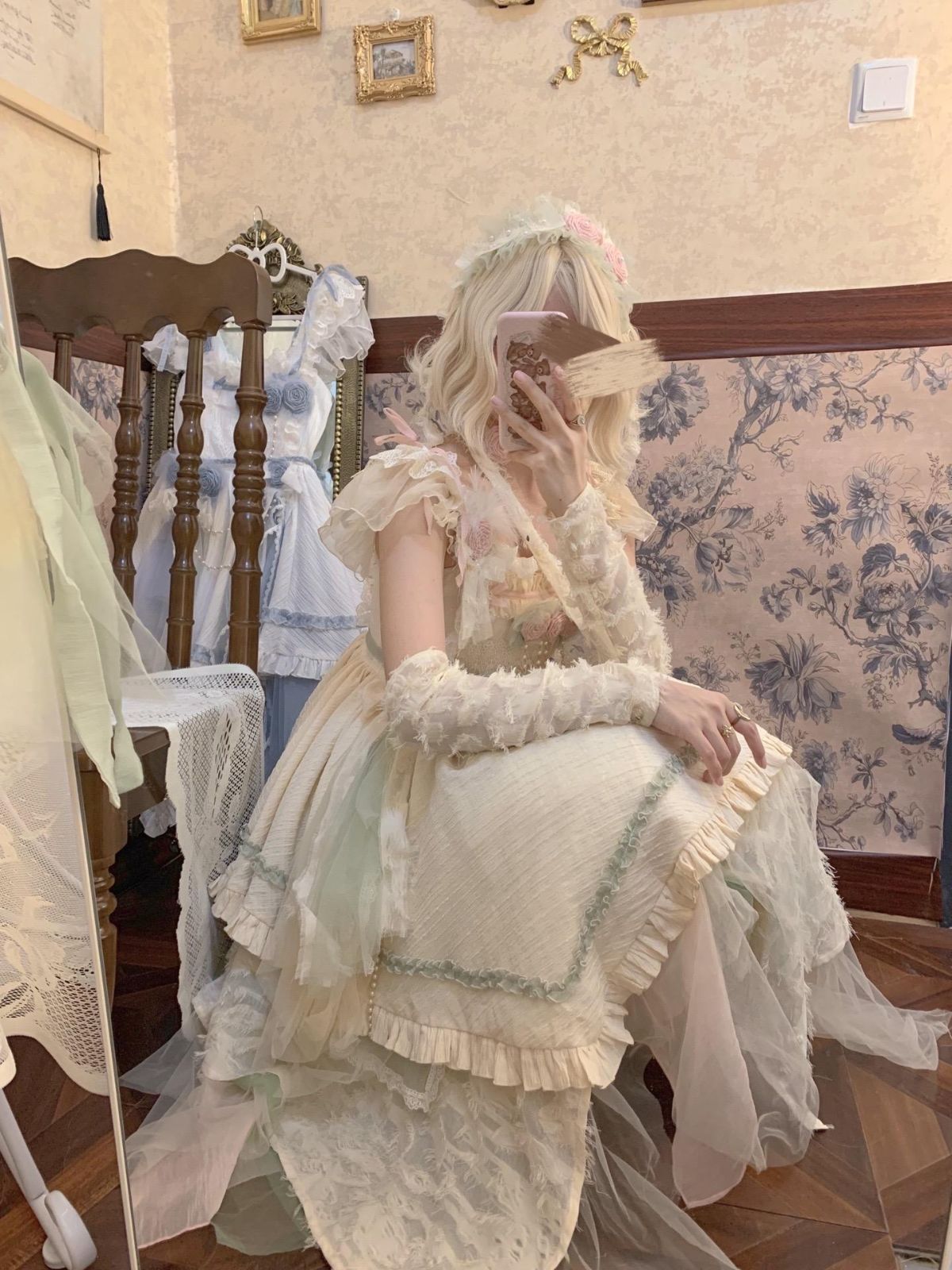 ロマンティック三花珠チェーン付き 撮影会