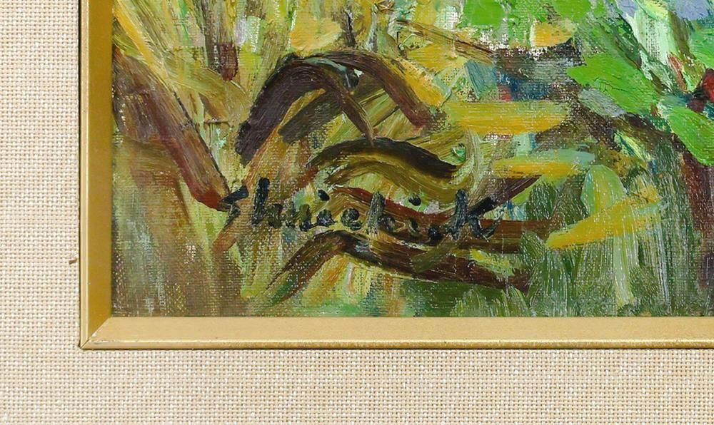 絵画　水彩画　風景画　原画　P10「阿武隈川」菊地正則　美品　額付き　サイン 真作】【WISH】菊池秀一「岳」油彩 8号 緑彩山景 〇北海道重鎮