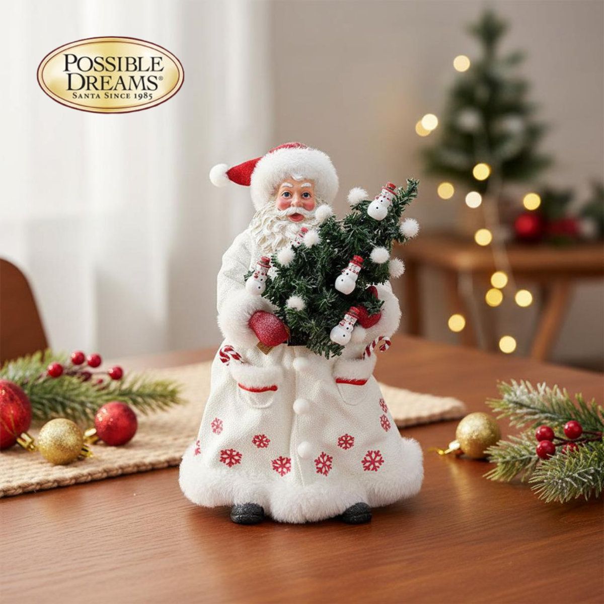 【新品，お買い得】 Snowy Wishes 26.5cm | サンタ サンタクロース 人形 置物 フィギュア クリスマス ホリデー Possible Dreams 正規輸入品 置物