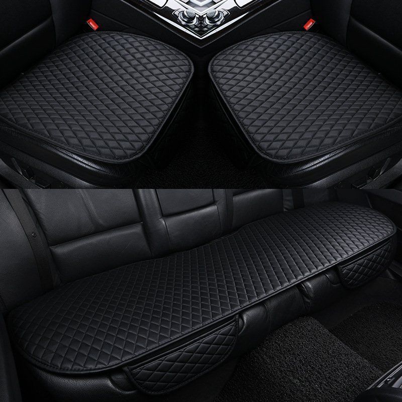 車用 シートカバーセット カーシートクッショ 前座席用2枚+後部座席用1枚 座布団クッション 座席シート 3枚組 カー用品 脱とても簡単 滑り止め#cupload49565