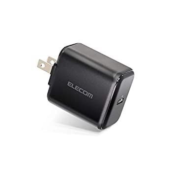 【中古】 エレコム USB コンセント 充電器 18W ( USB PD対応 ) Type-C×1 折畳式プラグ PSE適合 ブラック MPA-ACCP02BK
