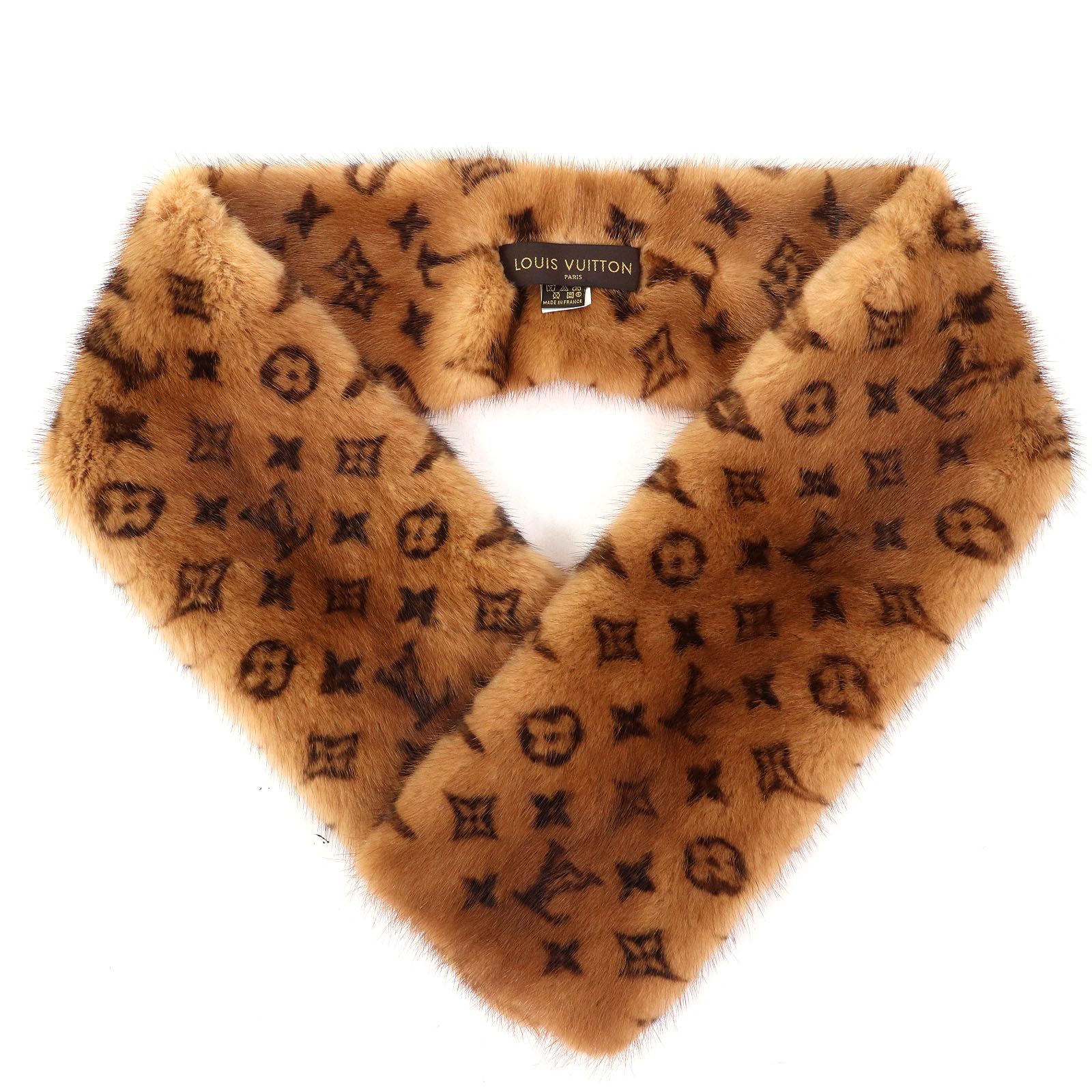 美品△LOUIS VUITTON ルイヴィトン エシャルプ ヴィゾン ミンク