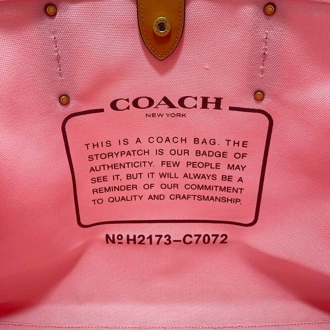 コーチ トートバッグ ピンク C7072 未使用 布