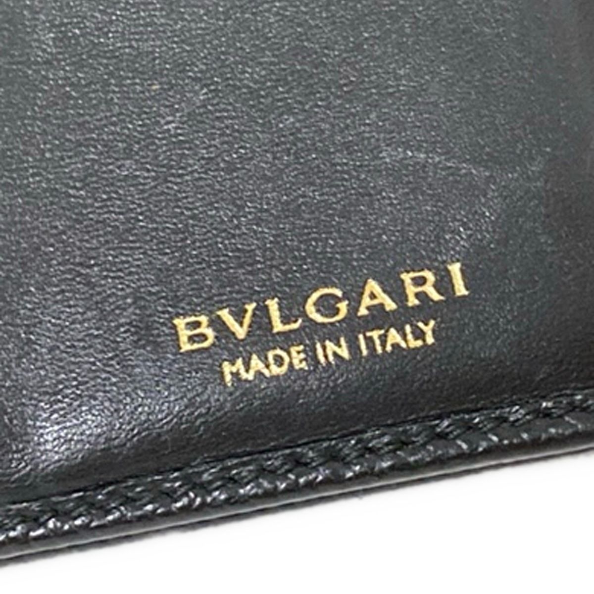 160 極上美品 BVLGARI ブルガリ 2つ折り財布 BVLGARI(ブルガリ) 2つ折り財布 ブルガリブルガリ 黒×ゴールド