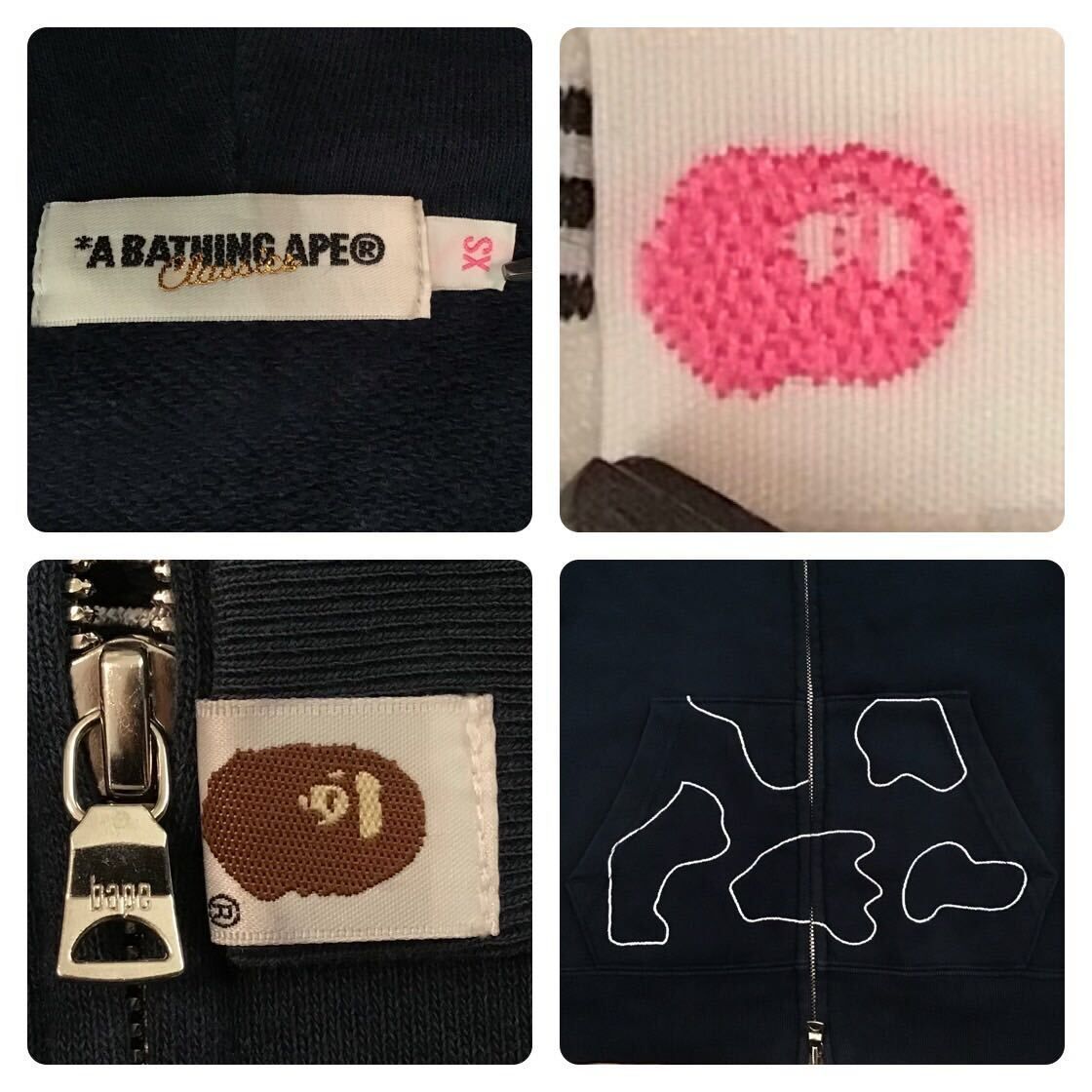 APEE レディース フルジップパーカー 専用出品 AAPE BY A BATHING APE パーカー ZIP UP HOODIE レディース