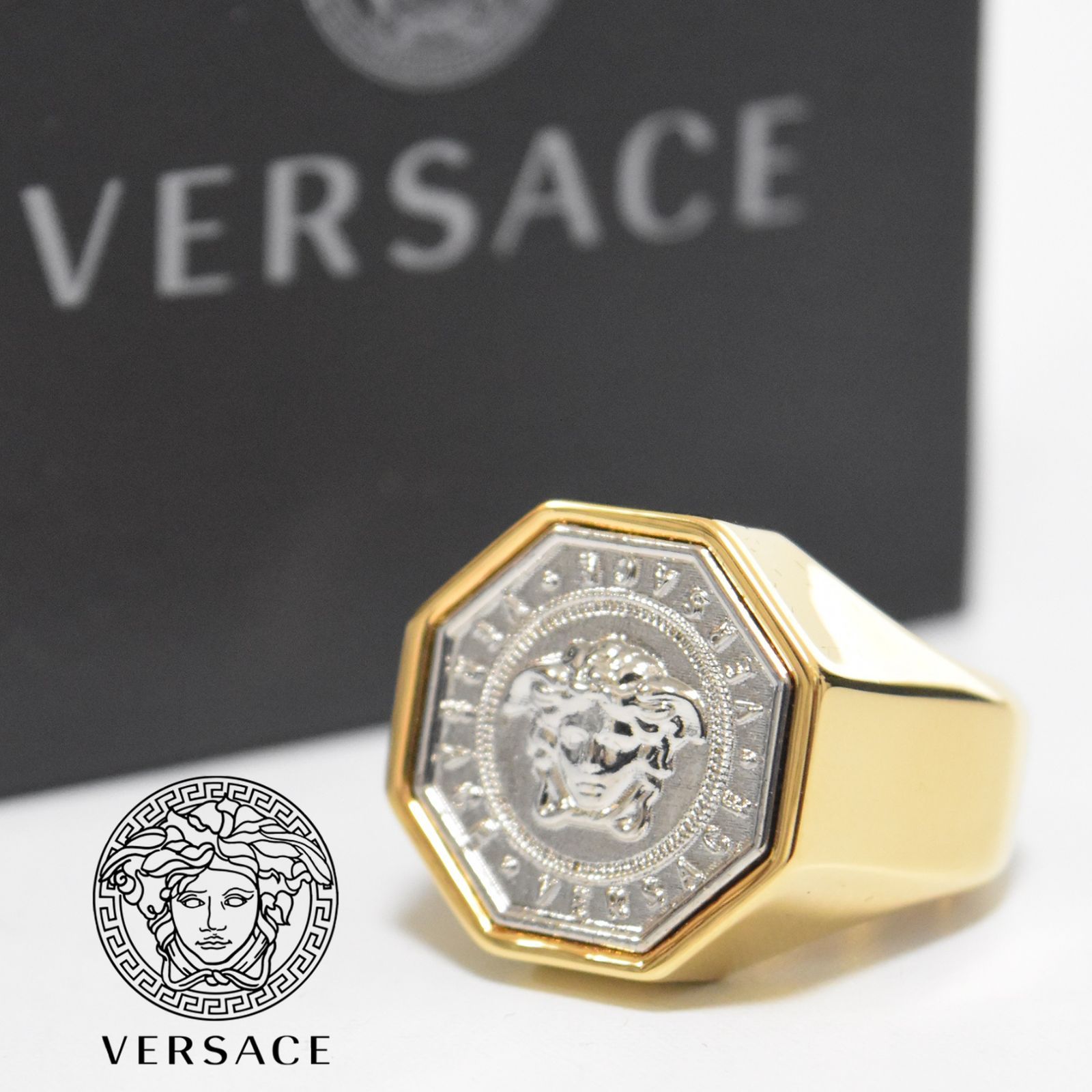 VERSACE オクタゴン シルバーメデューサリング指輪 新品/未使用 メンズ