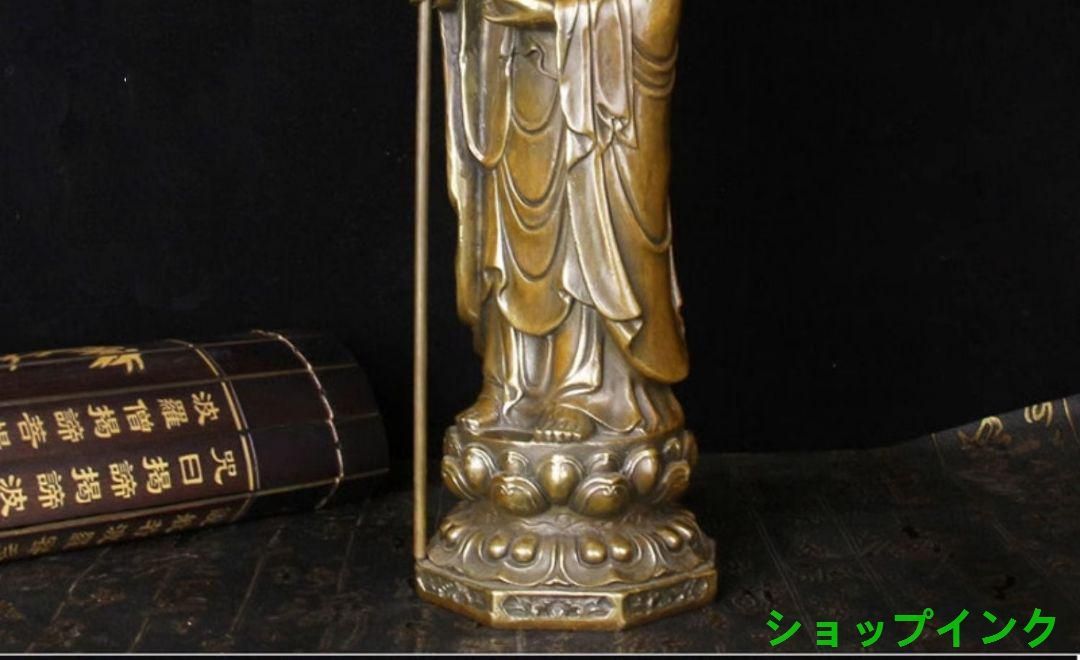 地蔵 菩薩 観音 銅製 仏像 彫刻 仏堂 置物 開運 風水 - メルカリ