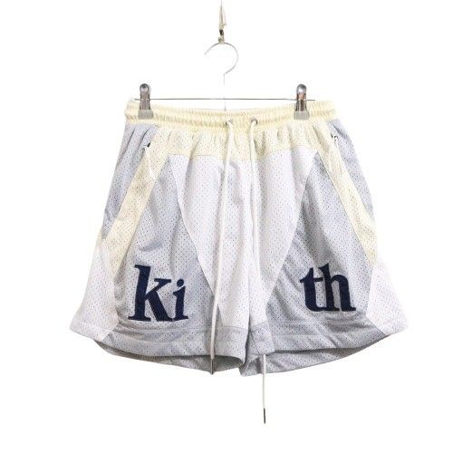 A KITH キス S メンズ ショートパンツ ゲームパンツ 20SS MONDAY PROGRAM グレー 白 アイボリー A 古着