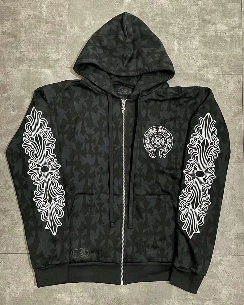 Chrome Hearts クロムハーツ ジップアップパーカー ブラック 新品