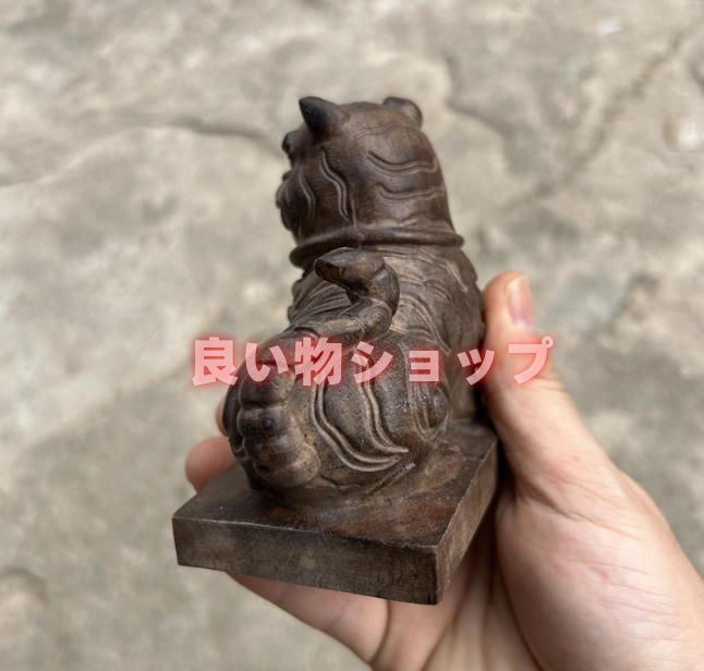 1点物 香木沈香良い香リ虎タイガー 彫刻木彫本物13g仏具羅 開運 金運 沈香木彫り大虎爺像置物実木彫刻虎威将軍下壇元帥神像奉納工芸品