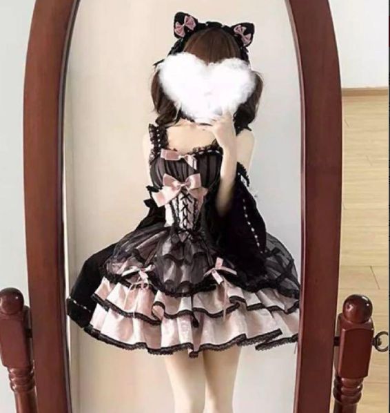1 7 コスプレ ロリータ風ミニセットアップお出かけパーティーに最適 ドレス かわいい