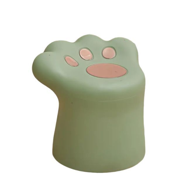 スツール 猫の手デザイン かわいい おしゃれ バリエーション グリーン ホワイト イエロー レッド ブラック リビング ダイニング 寝室 ソファ脇 個性的