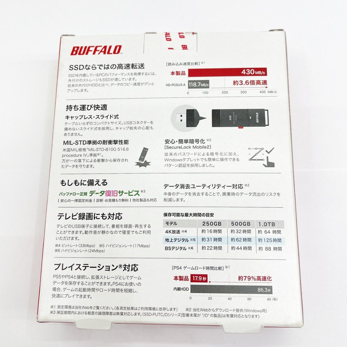 ◇◇BUFFALO バッファロー 外付けスティックSSD 1.0TB SSD-PUT1.0U3 