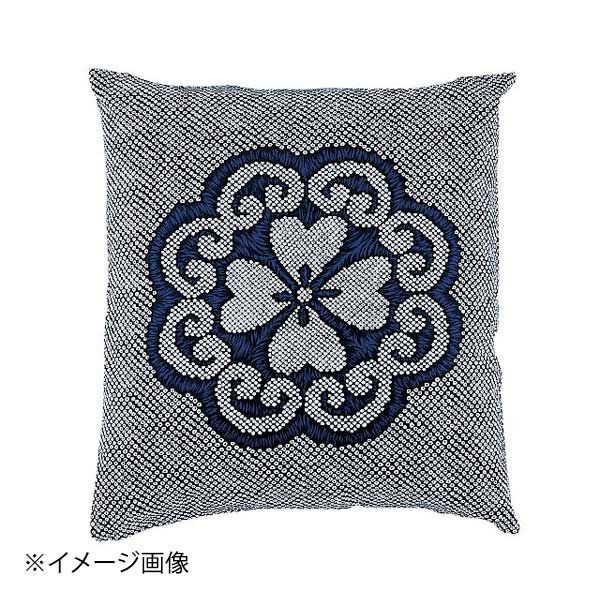 【新品】綿 座布団IT 花かなこ132 青 550×510 セット