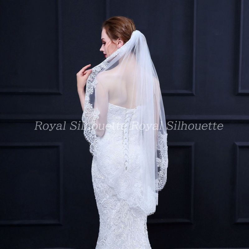 ウェディングベール ホワイト シンプル 結婚式 ガーデンウェディング