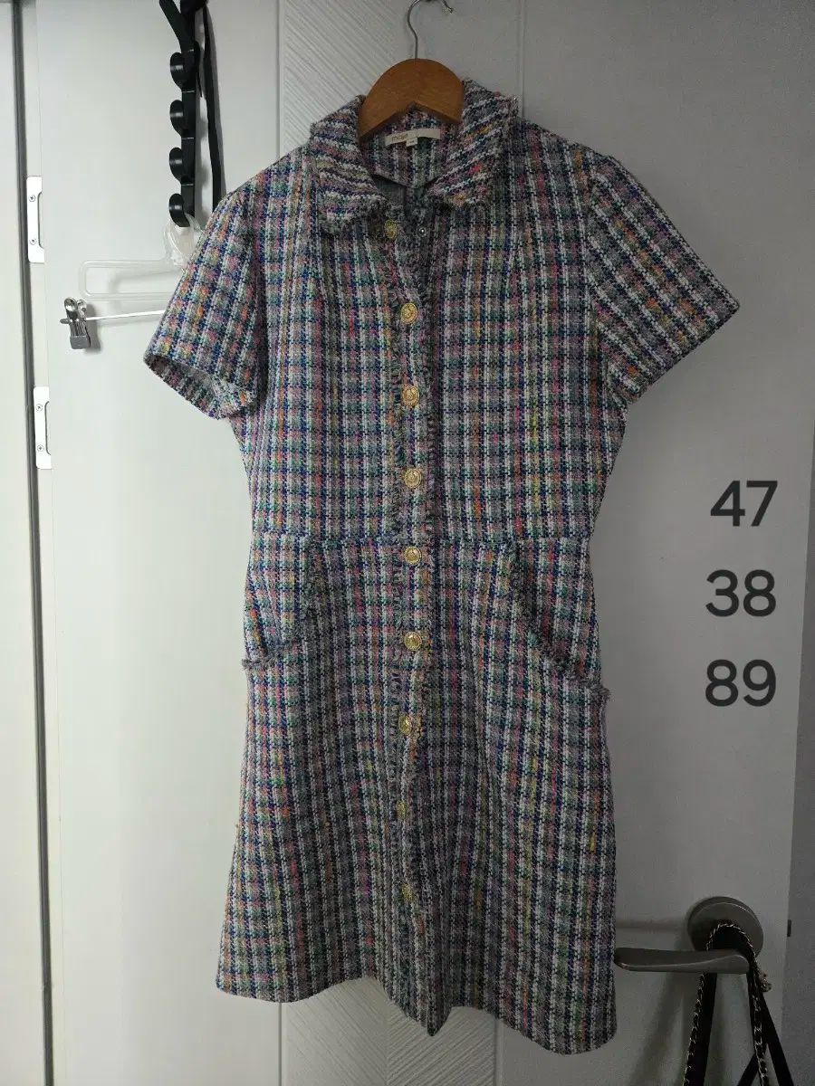 maje マージュ maje マルチ ツイード ワンピース